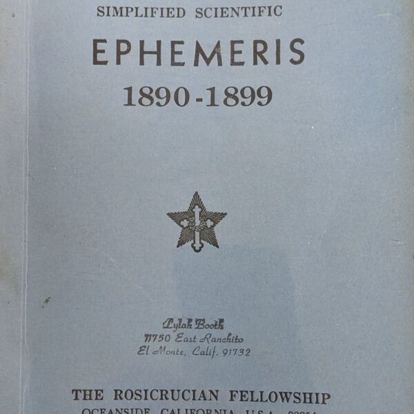 Ten Year Ephemeris 1890-1899