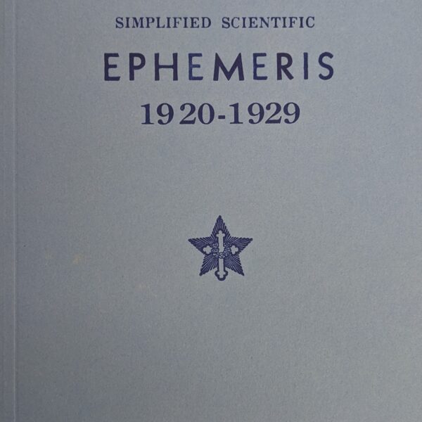 Ten Year Ephemeris 1920-1929
