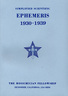 Ten Year Ephemeris 1930-1939