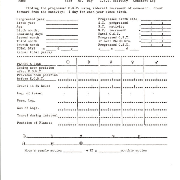 Form 16 Secondary Progression Formula