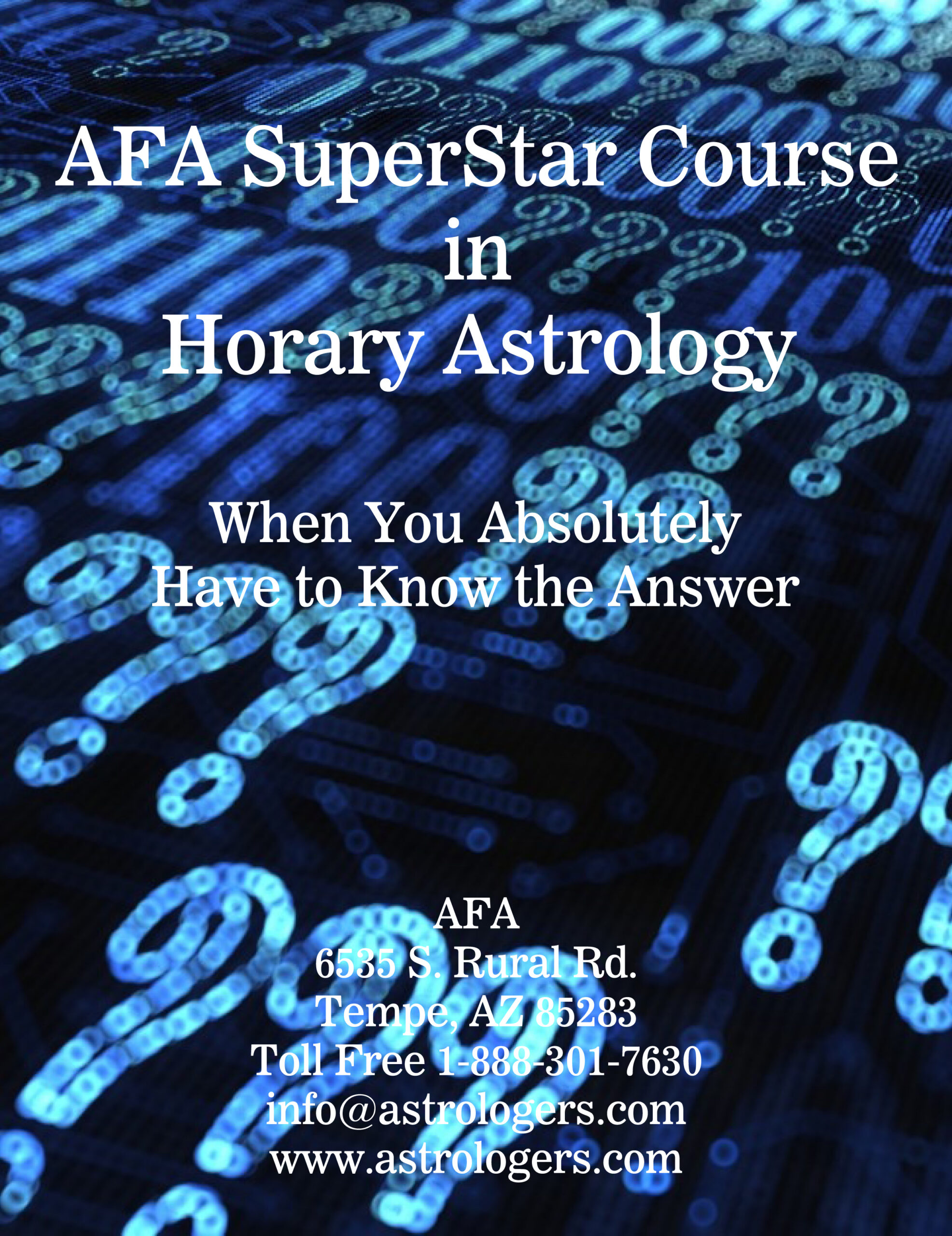 Advanced Course in Horary Astrology