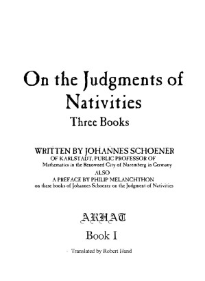Three Books on the Judgments of Nativities
